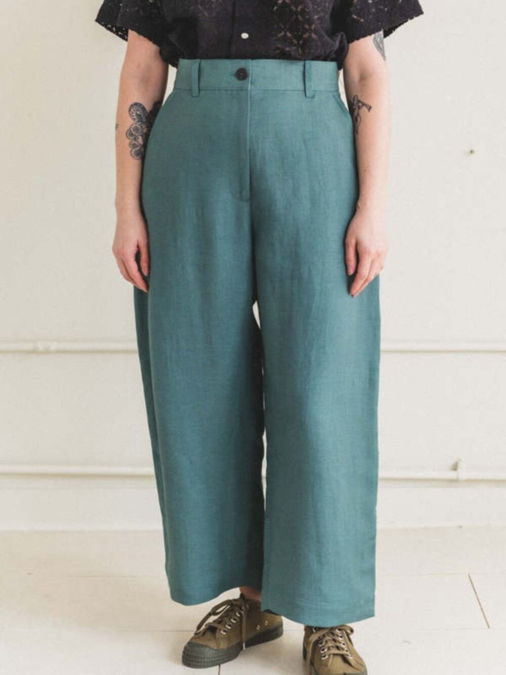Studio Nicholson Pleated Barrel Leg Trousers
